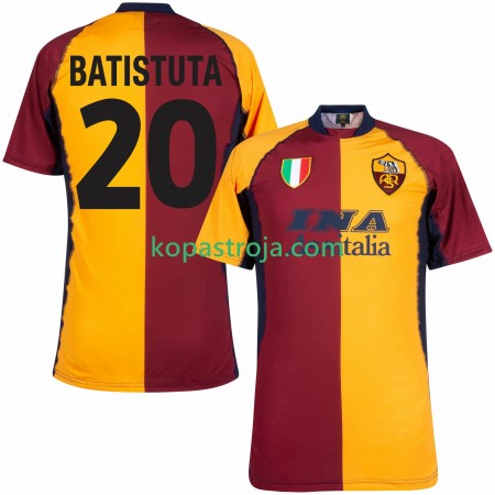 Billiga Fotbollströjor AS Roma Batistuta 20 2000 2001 Retro Hemma tröja Kortärmad